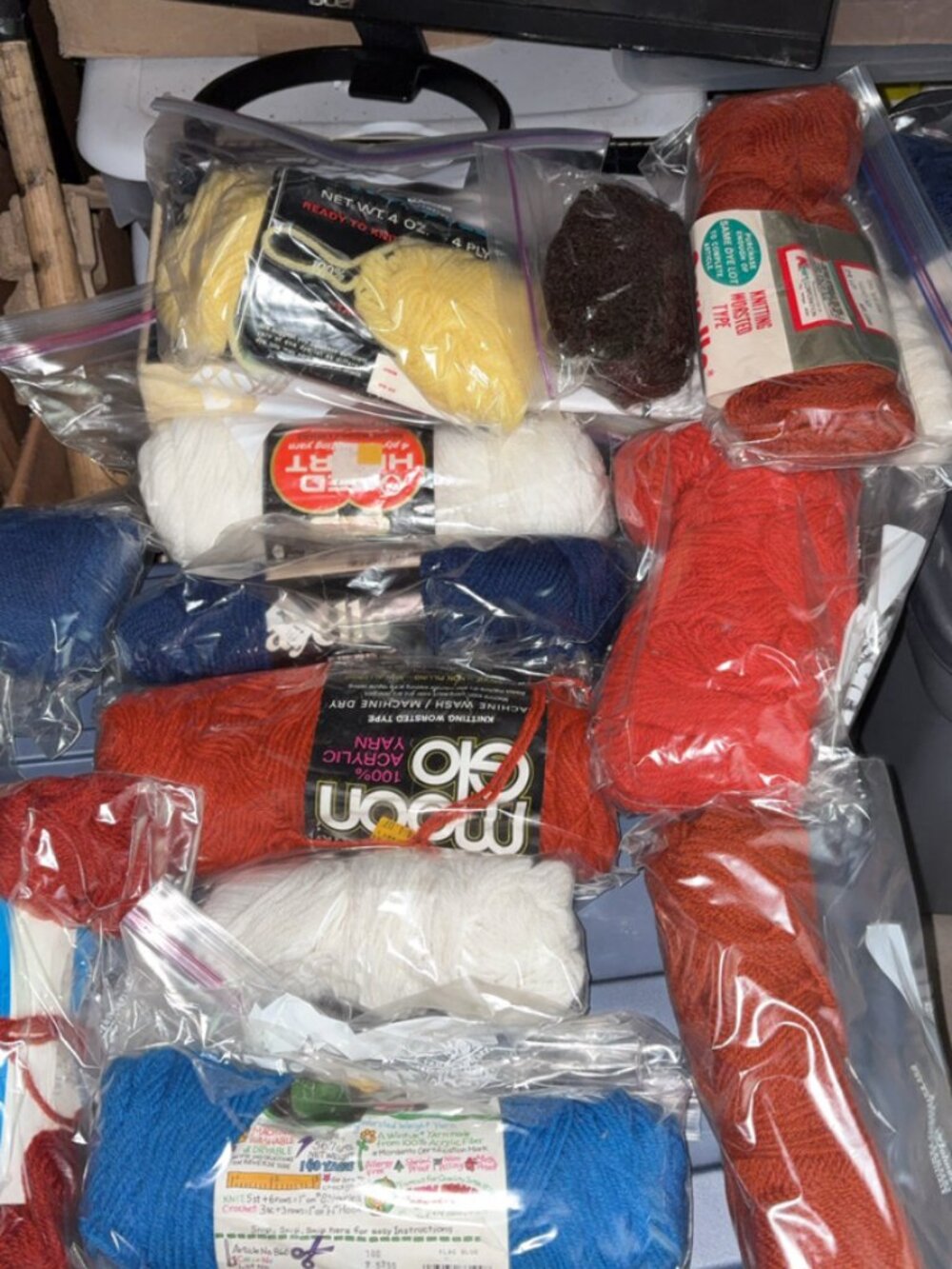 Mixed Vintage Acrylic Yarn Lot